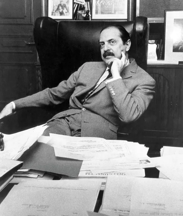 Framed Print : Tony Award winning theater producer David Merrick, (1911-2000), 1968.. Courtesy: CSU Archives  /  Everett Collection