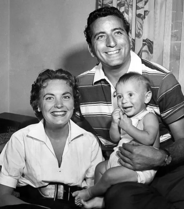 Framed Print : Tony Bennett, wife Patricia, son D'Andrea, c. 1954.. Courtesy: CSU Archives  /  Everett Collection