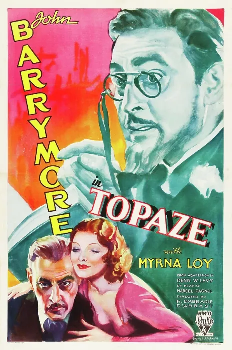 Framed Print : TOPAZE, John Barrymore, Myrna Loy, 1933