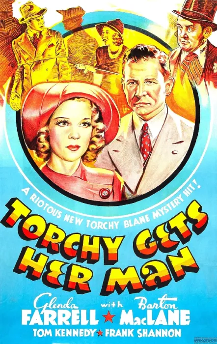 Framed Print : TORCHY GETS HER MAN, US poster, center left: Glenda Farrell, Barton MacLane, 1938 Framed Print : TORCHY GETS HER MAN, US poster, center left: Glenda Farrell, Barton MacLane, 1938