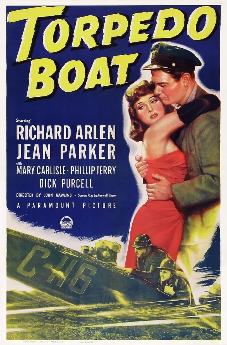Framed Print : TORPEDO BOAT, US poster art, top from left: Jean Parker, Richard Arlen, 1942 Framed Print : TORPEDO BOAT, US poster art, top from left: Jean Parker, Richard Arlen, 1942