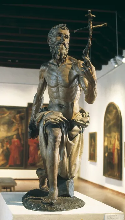 Framed Print : TORRIGIANO, Pietro (1472-1528). Saint Jerome. 1525. Renaissance art. Sculpture on wood. SPAIN. Sevilla. Fine Arts Museum. AISA / Everett Collection**US SALES ONLY**