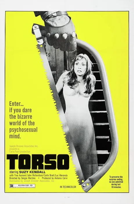 Framed Print : TORSO, (aka I CORPI PRESENTANO TRACCE DI VIOLENZA CARNALE, aka THE BODIES BEAR TRACES OF CARNAL VIOLENCE), US poster art, Suzy Kendall, 1973 Framed Print : TORSO, (aka I CORPI PRESENTANO TRACCE DI VIOLENZA CARNALE, aka THE BODIES BEAR TRACES OF CARNAL VIOLENCE), US poster art, Suzy Kendall, 1973