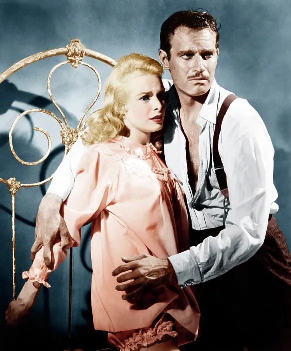 Framed Print : TOUCH OF EVIL, from left: Janet Leigh, Charlton Heston, 1958