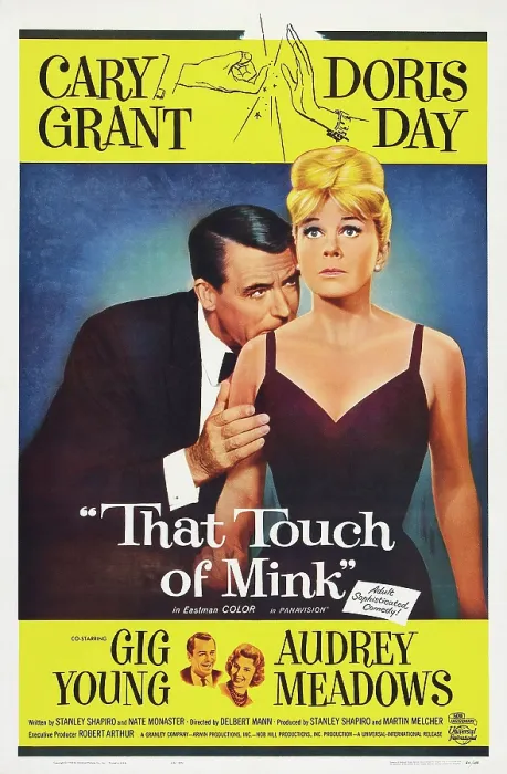 Framed Print : THAT TOUCH OF MINK, US poster art, top from left: Cary Grant, Doris Day, bottom from left: Gig Young, Audrey Meadows, 1962