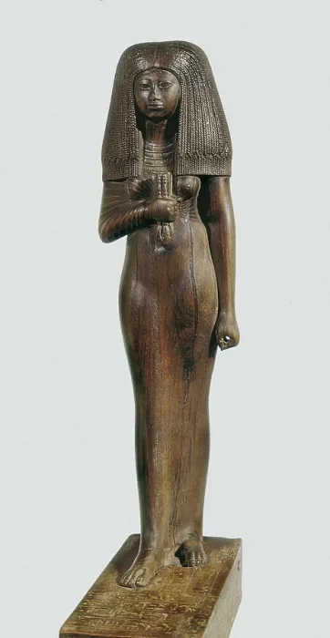 Framed Print : Toui, Priestess of Min. 1567 -1320 BC. New Kingdom. Egyptian art. New Kingdom. Sculpture on wood. FRANCE. Paris. Louvre Museum. AISA / Everett Collection**US SALES ONLY**