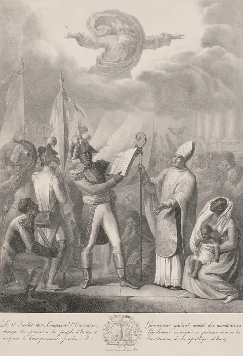 Framed Print : Toussaint L'ouverture began his military career as a leader of the 1791 slave rebellion in Saint-Domingue, aka Haiti