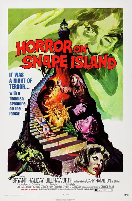 Framed Print : TOWER OF EVIL, (aka HORROR ON SNAPE ISLAND), US poster art, 1972
