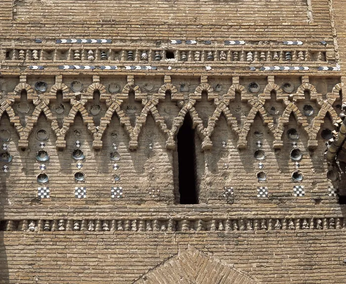 Framed Print : Tower of San Martin. 1315-1316. SPAIN. Teruel. Church of Saint Martin. Decoration detail. Mudejar art. Architecture. AISA / Everett Collection**US SALES ONLY**