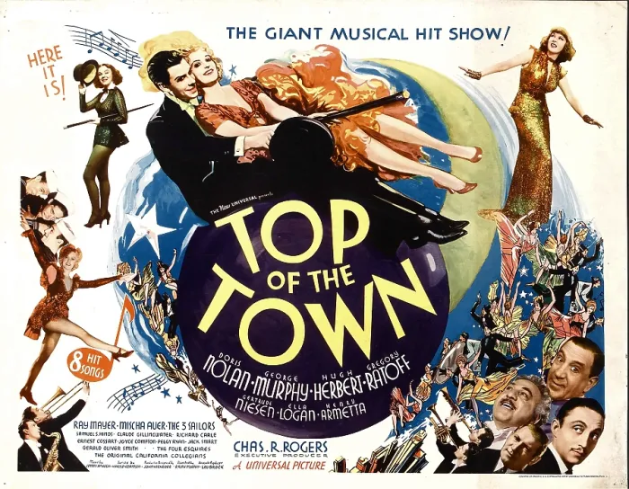 Framed Print : TOP OF THE TOWN, center from left: George Murphy, Doris Nolan, 1937