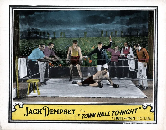 Framed Print : THE TOWN HALL TO-NIGHT, Jack Dempsey, (center), 1924
