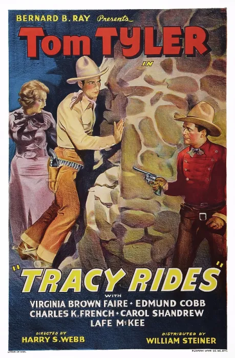 Framed Print : TRACY RIDES, left: Virginia Brown Faire, right: Tom Tyler, 1935