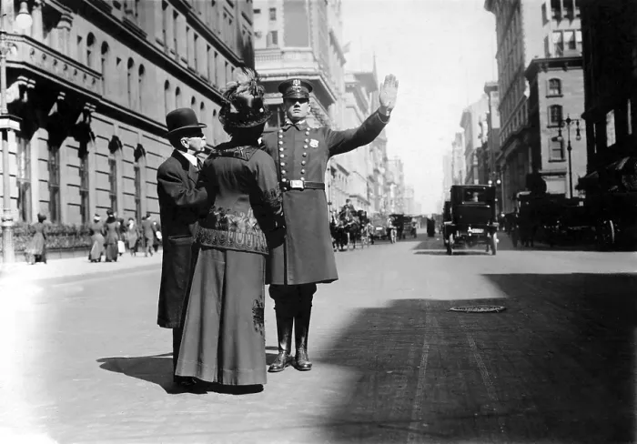 Framed Print : Traffic Policeman in N.Y.C. on April 1, 1912. CSU Archives