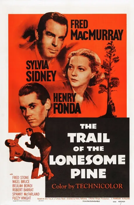 Framed Print : THE TRAIL OF THE LONESOME PINE, from top: Fred MacMurray, Sylvia Sidney, Henry Fonda on poster art, 1936