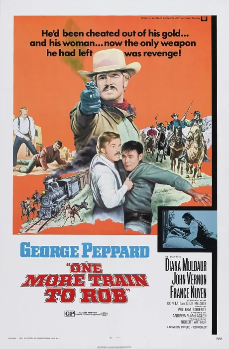 Framed Print : ONE MORE TRAIN TO ROB, US poster art, center: George Peppard, 1971