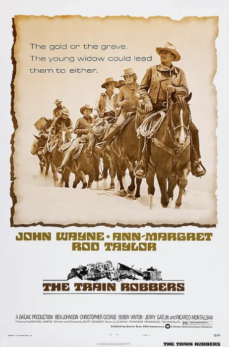 Framed Print : THE TRAIN ROBBERS, US poster art, second from right: Ann-Margret, far right: John Wayne, 1973 Framed Print : THE TRAIN ROBBERS, US poster art, second from right: Ann-Margret, far right: John Wayne, 1973
