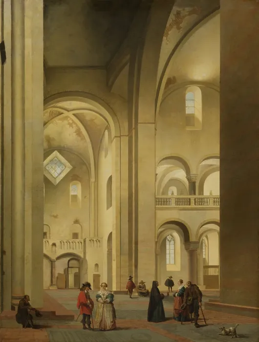 Framed Print : Transept of the Mariakerk, Utrecht, from the Northeast, by Pieter Saenredam, 1637, Dutch oil painting