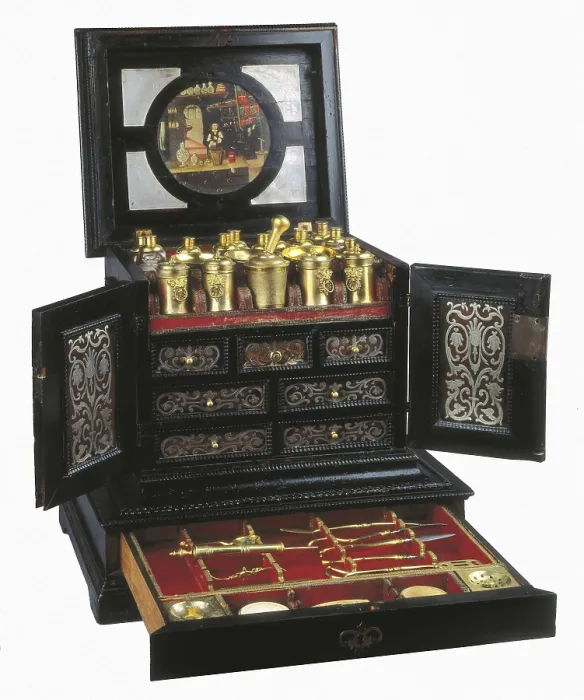 Framed Print : Travel pharmacy. BELGIUM. Brussels. Royal Museums of Fine Arts of Belgium. AISA / Everett Collection**US SALES ONLY**