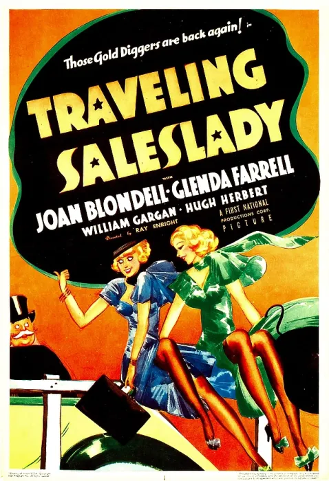 Framed Print : TRAVELING SALESLADY, midget window card, 1935