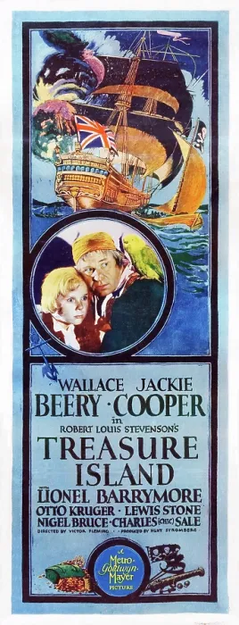 Framed Print : TREASURE ISLAND, from left: Jackie Cooper, Wallace Beery, 1934