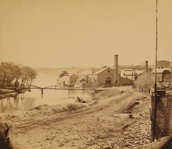 Framed Print : Tredegar Iron Works, Richmond, Virginia was the largest weapons producer in the Confederates states during the U.S. Civil War