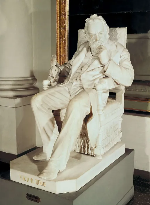 Framed Print : TRENTANOVE, Gaetano (1858-1937). Seated statue of Victor Hugo. end 19th-beg. 20th c. Sculpture on marble. ITALY. Florence. Galleria d'Arte Moderna Framed Print : TRENTANOVE, Gaetano (1858-1937). Seated statue of Victor Hugo. end 19th-beg. 20th c. Sculpture on marble. ITALY. Florence. Galleria d'Arte Moderna