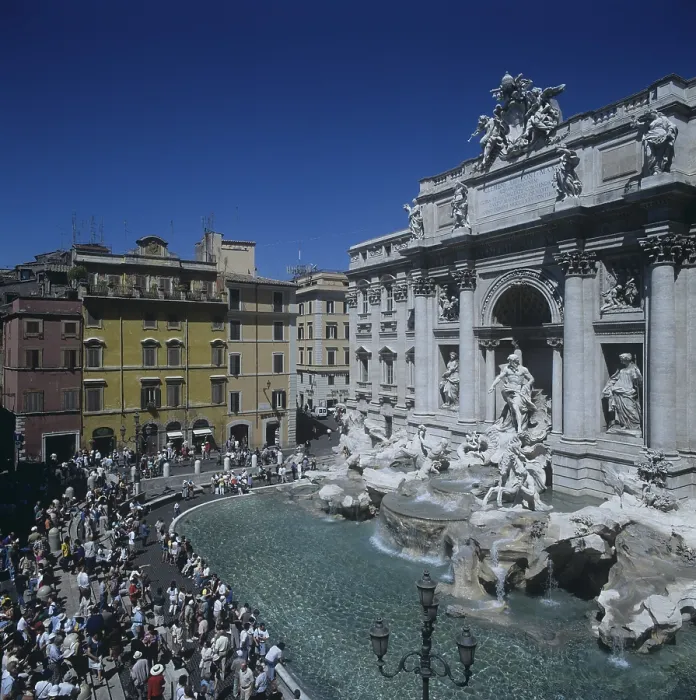 Framed Print : Trevi Fountain, by Nicola Salvi, Giuseppe Pannini, 1733 - 1762, 18th century, architecture in travertine marble - Italy, Lazio, Rome. Detail Framed Print : Trevi Fountain, by Nicola Salvi, Giuseppe Pannini, 1733 - 1762, 18th century, architecture in travertine marble - Italy, Lazio, Rome. Detail