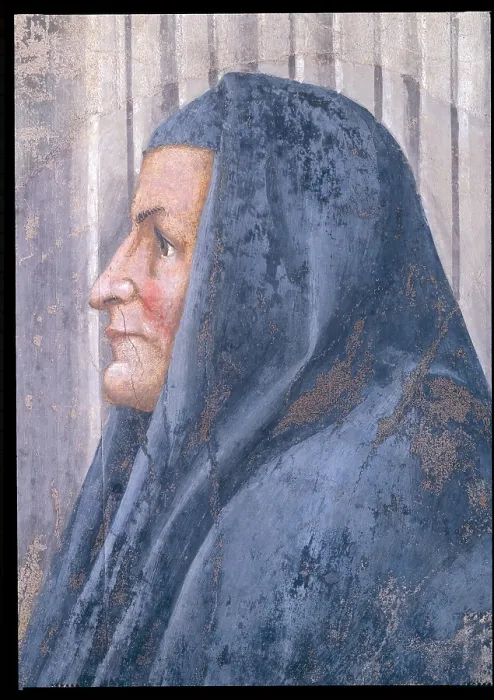 Framed Print : The Trinity, by Tommaso di Ser Giovanni Cassai known as Masaccio, 1426 - 1428, 15th Century, fresco, cm 667 x 317 - Italy, Tuscany, Florence, Santa Maria Novella Basilica