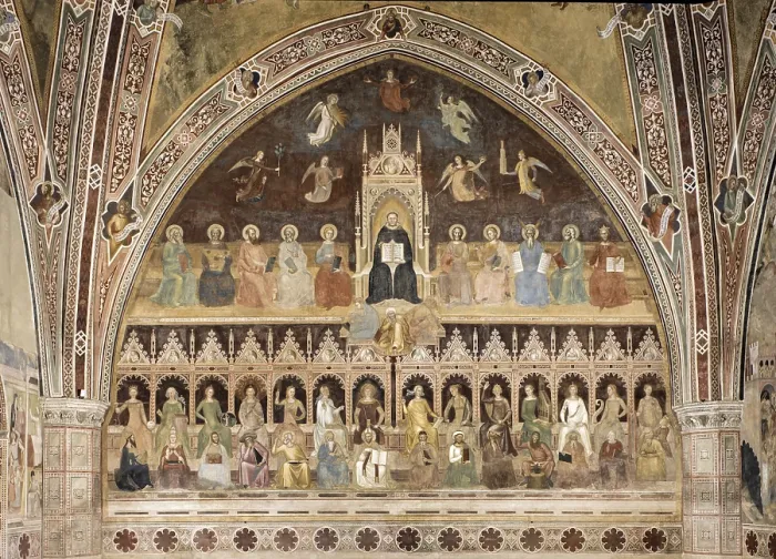Framed Print : Triumph of Catholic Doctrine (Trionfo della dottrina cattolica), by Andrea di Bonaiuto, 1365-1367, 14th Century, fresco Framed Print : Triumph of Catholic Doctrine (Trionfo della dottrina cattolica), by Andrea di Bonaiuto, 1365-1367, 14th Century, fresco