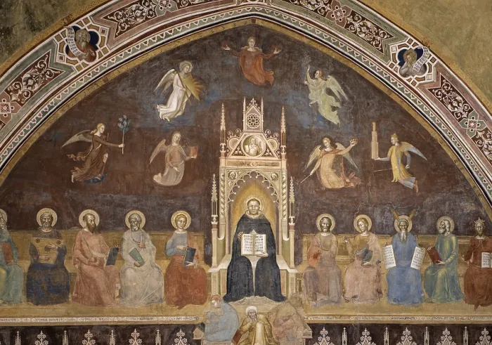 Framed Print : Triumph of Catholic Doctrine (Trionfo della dottrina cattolica), by Andrea di Bonaiuto, 1365-1367, 14th Century, fresco Framed Print : Triumph of Catholic Doctrine (Trionfo della dottrina cattolica), by Andrea di Bonaiuto, 1365-1367, 14th Century, fresco