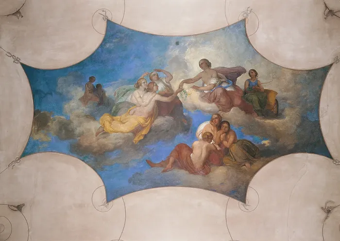 Framed Print : The Triumph of Civilization, by Vincenzo Gazzotto, 1842 about, 19th Century, - Italy, Veneto, Padua, Casino Pedrocchi, Renaissance Room. All