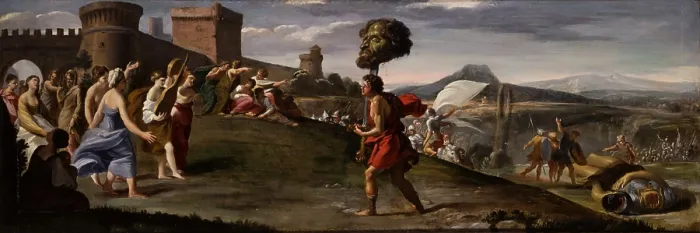 Framed Print : The Triumph of David (Il trionfo di Davide), by Giovanni Lanfranco, first half of the 17th Century, oil on canvas - Private collection. Whole artwork view Framed Print : The Triumph of David (Il trionfo di Davide), by Giovanni Lanfranco, first half of the 17th Century, oil on canvas - Private collection. Whole artwork view