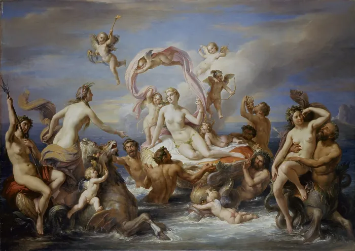 Framed Print : The Triumph of Venus. The Meeting of Venus and Amphitrite (Il Trionfo di Venere)