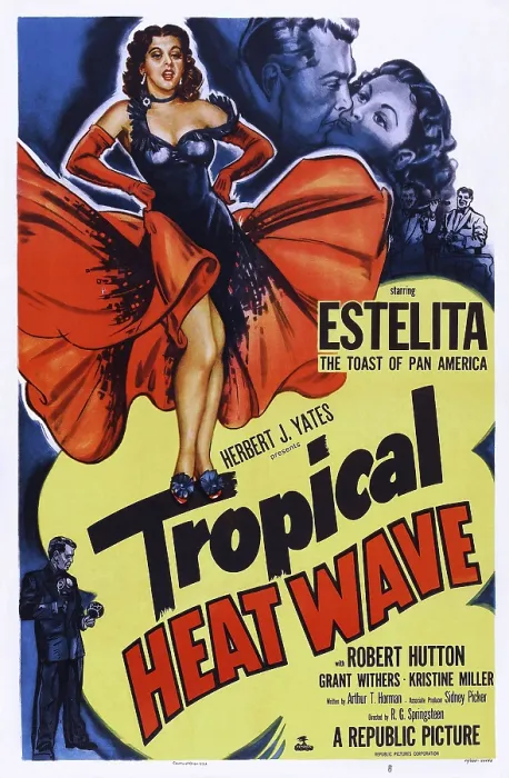Framed Print : TROPICAL HEAT WAVE, Estelita Rodriguez on poster art, 1952 Framed Print : TROPICAL HEAT WAVE, Estelita Rodriguez on poster art, 1952