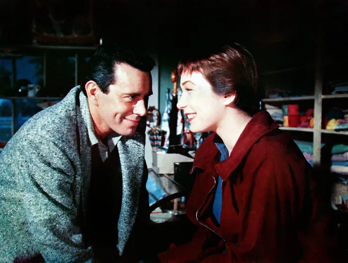 Framed Print : THE TROUBLE WITH HARRY, John Forsythe, Shirley MacLaine, 1955 Framed Print : THE TROUBLE WITH HARRY, John Forsythe, Shirley MacLaine, 1955