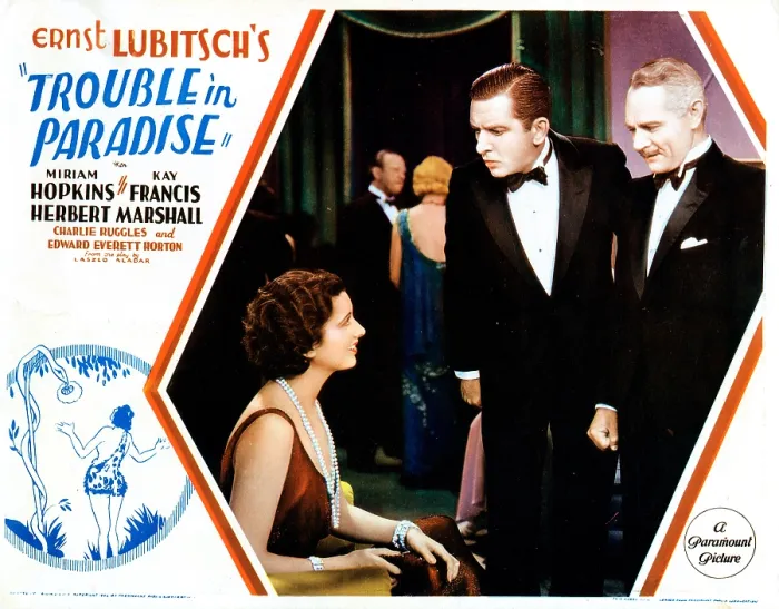 Framed Print : TROUBLE IN PARADISE, lobbycard, from left: Kay Francis, Edward Everett Horton, Charles Ruggles, 1932 Framed Print : TROUBLE IN PARADISE, lobbycard, from left: Kay Francis, Edward Everett Horton, Charles Ruggles, 1932