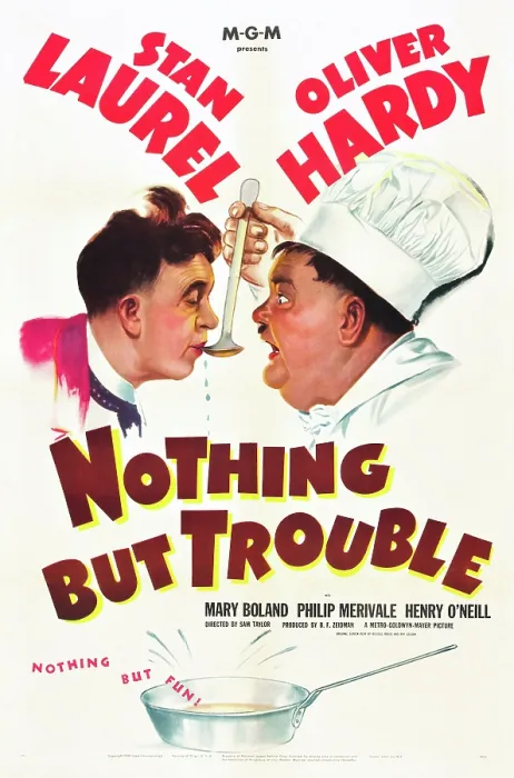 Framed Print : NOTHING BUT TROUBLE, Stan Laurel, Oliver Hardy (Laurel and Hardy), 1944