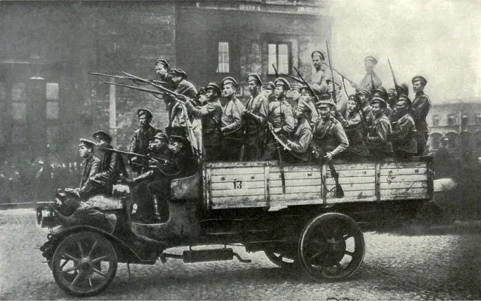Framed Print : Truckload of excited soldiers during Russian Revolution. St. Petersburg, 1917. (BSLOC_2013_4_216) Framed Print : Truckload of excited soldiers during Russian Revolution. St. Petersburg, 1917. (BSLOC_2013_4_216)