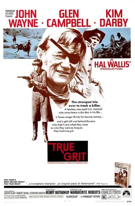 Framed Print : TRUE GRIT, Kim Darby, John Wayne, Glen Campbell, 1969