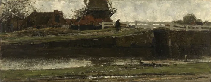 Framed Print : Truncated Windmill, by Jacob Maris, 1872, Dutch painting, oil on canvas Framed Print : Truncated Windmill, by Jacob Maris, 1872, Dutch painting, oil on canvas