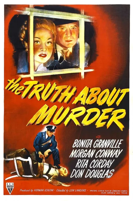 Framed Print : THE TRUTH ABOUT MURDER, (aka THE LIE DETECTOR), US poster, top from left: Bonita Granville, Morgan Conway, 1946