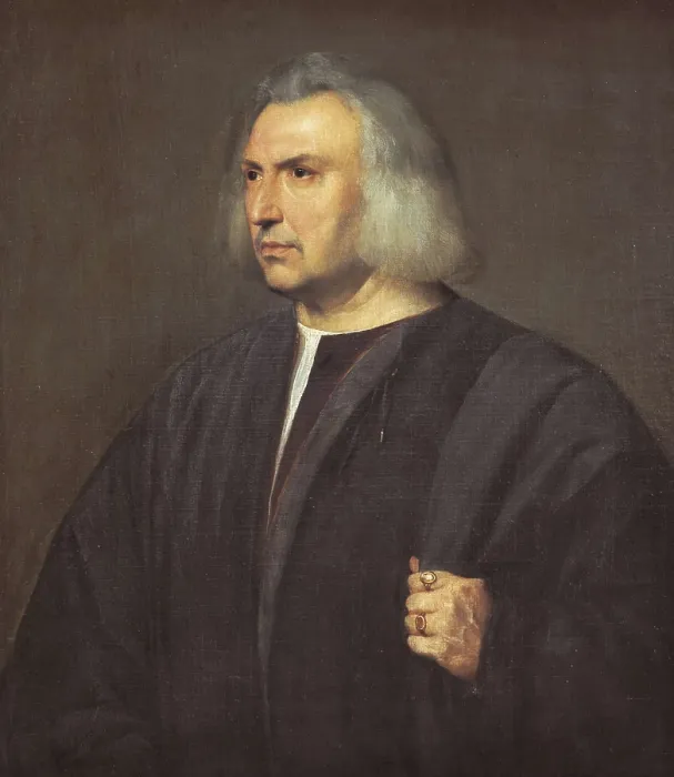 Framed Print : TTITIA, Tiziano Vecello, also called (1490-1576). Portrait of Doctor of Parma. 1515 - 1520. Renaissance art. Cinquecento. Venetian school. Oil on canvas. AUSTRIA. Vienna