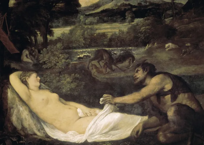 Framed Print : TTITIA, Tiziano Vecello, also called (1490-1576). Pardo Venus or Jupiter and Antiope. 1535-1540. Detail. Renaissance art. Cinquecento. Oil on canvas. FRANCE. Paris. Louvre Museum Framed Print : TTITIA, Tiziano Vecello, also called (1490-1576). Pardo Venus or Jupiter and Antiope. 1535-1540. Detail. Renaissance art. Cinquecento. Oil on canvas. FRANCE. Paris. Louvre Museum