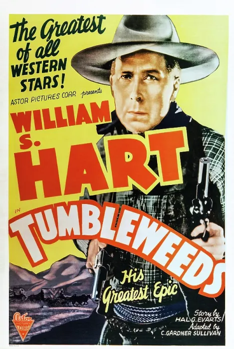 Framed Print : TUMBLEWEEDS, US poster art, William S. Hart, 1925
