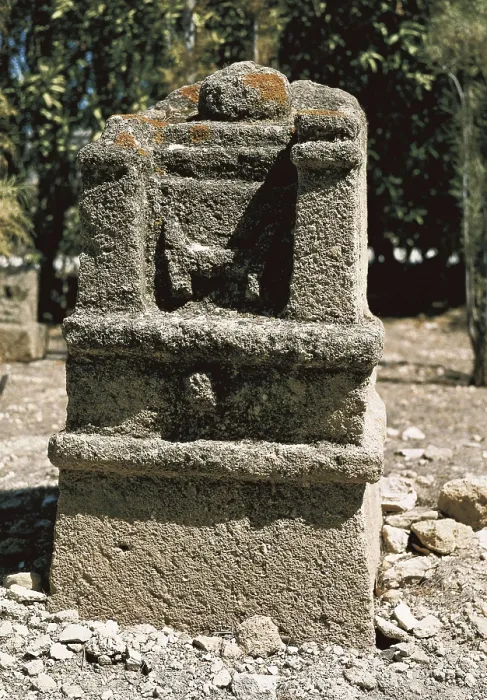 Framed Print : TUNISIA. TUNIS. Carthage. Punic stele in shape of throne. AISA / Everett Collection**US SALES ONLY**