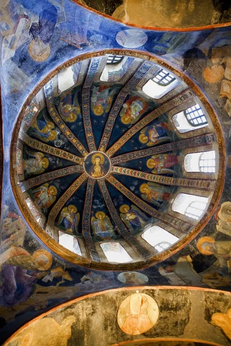 Framed Print : TURKEY. Istanbul. Kahriye Camii (Chora Church). Virgin and Child, north dome of the inside narthex. Fresco paintings in the dome of the funerary room. 14th century Framed Print : TURKEY. Istanbul. Kahriye Camii (Chora Church). Virgin and Child, north dome of the inside narthex. Fresco paintings in the dome of the funerary room. 14th century