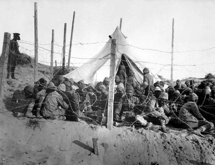Framed Print : Turkish prisoners behind barbed wire at Seddul Bahr during the World War I Dardanelles Campaign. 1915 Framed Print : Turkish prisoners behind barbed wire at Seddul Bahr during the World War I Dardanelles Campaign. 1915