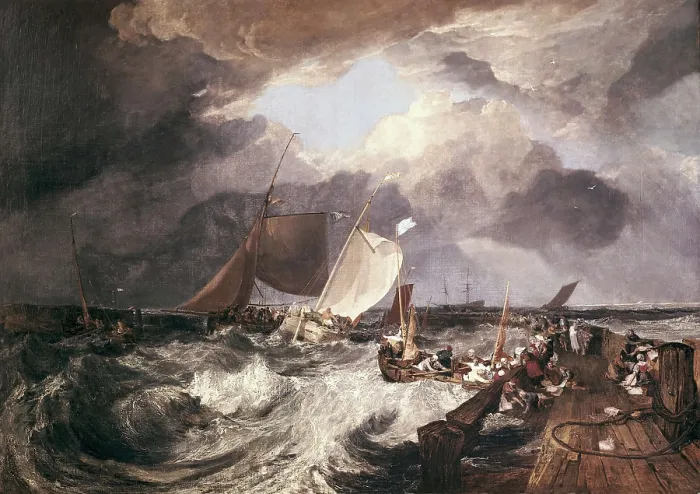 Framed Print : TURNER, Joseph Mallord William (1775-1851). Calais Pier. 1803 Framed Print : TURNER, Joseph Mallord William (1775-1851). Calais Pier. 1803