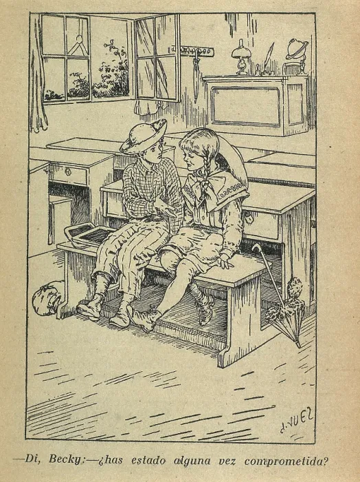 Framed Print : TWAIN, Samuel Langhorne Clemens, also called Mark (1835-1910). Illustration of Mark Twain's work 'The Adventures of Tom Sawyer' Framed Print : TWAIN, Samuel Langhorne Clemens, also called Mark (1835-1910). Illustration of Mark Twain's work 'The Adventures of Tom Sawyer'