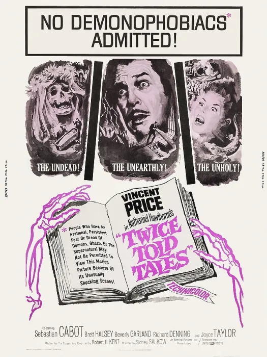 Framed Print : TWICE-TOLD TALES, (aka TWICE TOLD TALES), US poster, Vincent Price (center), Joyce Taylor (right), 1963